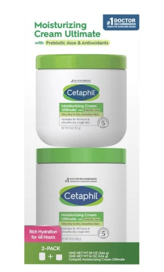 Vital Radiance's Secret to Radiant Skin - Ultimate Moisturizing Cream by Cetaphil - 2 pack